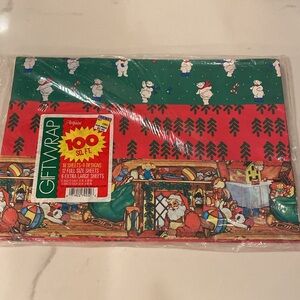 Vintage 80’s Christmas wrapping paper SEALED